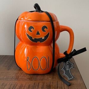 Rae Dunn Pumpkin cup with lid